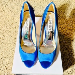 NEW without Box BADGLEY MISCHKA Kiara Peep-Toe Evening Pumps size 6.5 ❤️❤️❤️